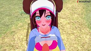 Mei Nancy's Suggestive Blowjob And Tittijob In Pokemon Fantasy