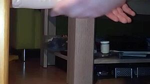 Gay Teen Rides Dildo in Yummy Ass