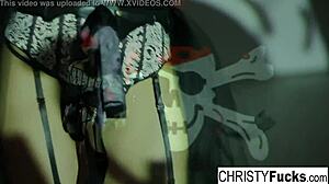 sexy christy mack intensely plays with her amazing ass and tight wet pussy as pirate