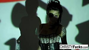 sexy christy mack intensely plays with her amazing ass and tight wet pussy as pirate