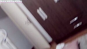 Feeling the passion with my hot latina neighbor in homemade sex, her mouth on my cock.