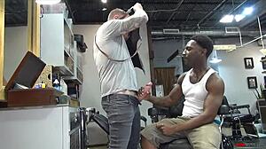 Rocco Steele Dominates Romance with Bareback Pounding at Barbershop.