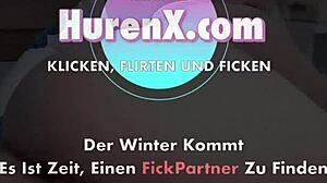 German brunette masturbates her wet ass and pussy on phone