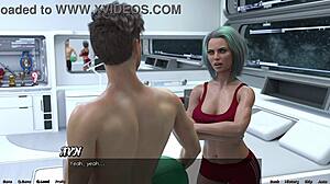 Femdom mistress stranded in space owes passionate kisses