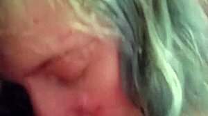 Blue Hair Girl Delivers Long Blowjob with Expertise