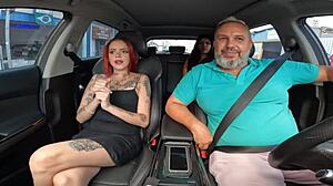 Latina queen Bibs does dirty talk in car on São Paulo streets.
