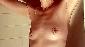 roxanne and xander enjoy a relaxing shower together, getting all wet and shaved clean