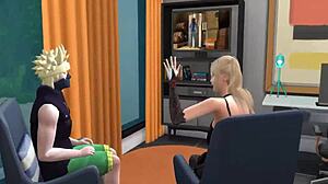 Hey, Misa Amane and Naruto get hot watching a movie and bang hard!