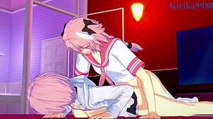 Mash Kyrielight and Astolfo in intense sex scene