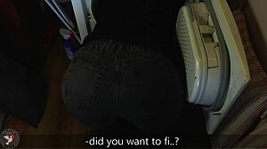 Teen 18+ stuck in washing machine gets big ass anal action