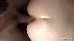 Blonde Housewife Sucks Hubby While Fucked by Friend