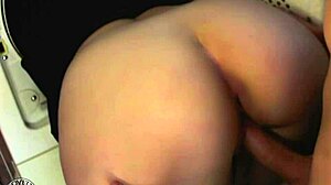 Teen 18+ stuck in washing machine gets big ass anal action