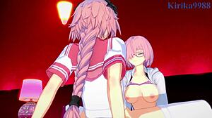 Mash Kyrielight and Astolfo in intense sex scene