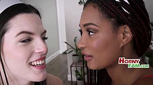 Horny stepdad's special v-day threesome