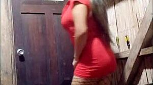 seductive stepdaughter uses instincts to tease stepfather, lifts skirt to show vagina, he approaches with penis