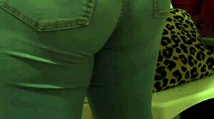 bbw beauty slips into tight panties. jeans hug that chubby ass perfectly for days.