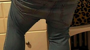 bbw beauty slips into tight panties. jeans hug that chubby ass perfectly for days.