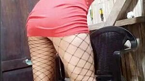 seductive stepdaughter uses instincts to tease stepfather, lifts skirt to show vagina, he approaches with penis