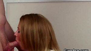 Hot Babe Swallows Every Drop of Cum!