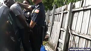 two police officers take advantage of this black guy