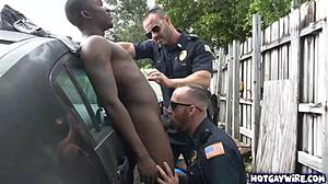 two police officers take advantage of this black guy
