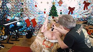 Old Man Shaves Roxy's Hairless Pussy!