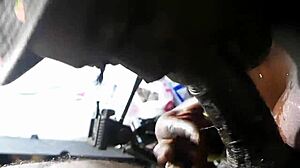 sloppy dick sucking by ebony babe. close-up homemade action