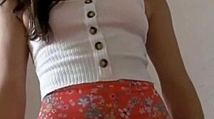 Pov video sexy striptease ends in a very wet blowjob and fuck for an italian