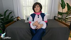 i make you joi while counting down to cum, big titty teen in spandex