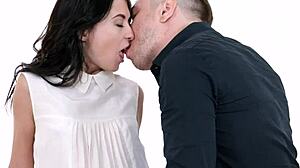 Roxy Sky gets fresh sperm in her smiling cutie face!