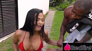 Skinny Beauty From Interior Visits And Takes Monster Cock!