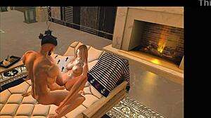 Blonde babe handles monster cock in intense anal and pussy play.