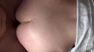 Blonde Housewife Sucks Hubby While Fucked by Friend