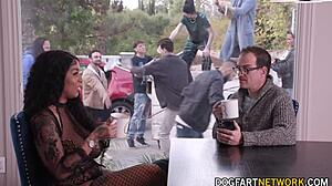 Ebony Babe Paris The Muse Gives Her Mouth To 10 Cocks