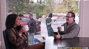 Ebony Babe Paris The Muse Gives Her Mouth To 10 Cocks