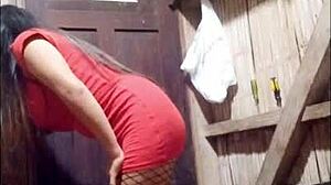 seductive stepdaughter uses instincts to tease stepfather, lifts skirt to show vagina, he approaches with penis