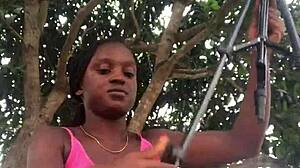 crazybitch unboxes packaged in front of strangers