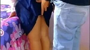 teacher takes student home for hardcore anal fucking, creampie in pussy