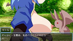 Hentai game play with anime stockings and asian japanese action