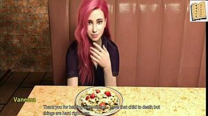 Intense Chat with Gorgeous Pink Haired MILF in Anime