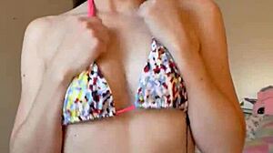 Swimsuit Try-On Turns Into Sultry Lingerie Tease in Bath