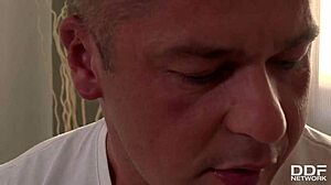 Delivery girl craves cum in her mouth! Deepthroat blowjob for that cumshot.