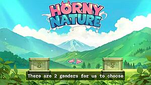 In this game review, a horny young female orc face-sits a lucky boy in nature