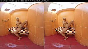 Karol Lilien Enjoys Shower And Room Relaxation