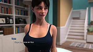 Redhead whore exposes small tits outdoors