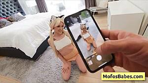 Lulu Chu, the petite Asian, sucks Scott Nails cock on webcam