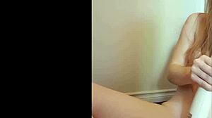 cute redhead teen cums hard from vibrator