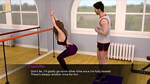 Sexual encounter with redhead in gym