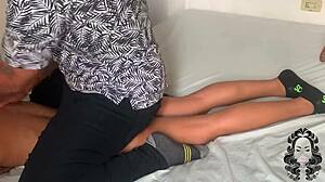 He dominated my stepsister with erotic massage! So intense!