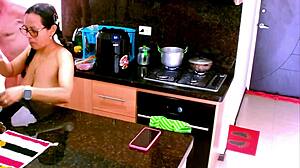 let me surprise you in the kitchen with monster cock gaping her big ass 😍